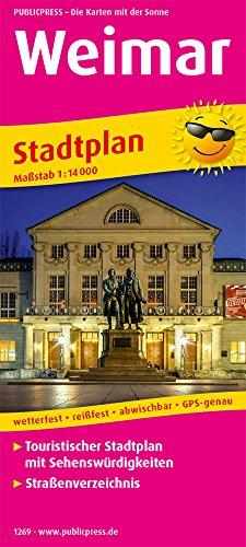 Weimar: Touristischer Stadtplan mit Sehenswürdigkeiten und Straßenverzeichnis. 1:14000 (Stadtplan / SP)