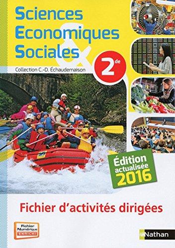 Sciences économiques et sociales 2de : fichier d'activités dirigées