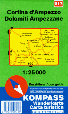 Kompass Karten, Cortina d' Ampezzo, Dolomiti Ampezzane (Carte de Randon)