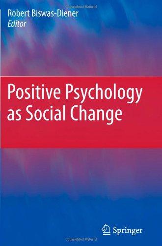 Positive Psychology as Social Change