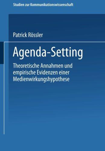 Agenda-Setting (Studien zur Kommunikationswissenschaft)