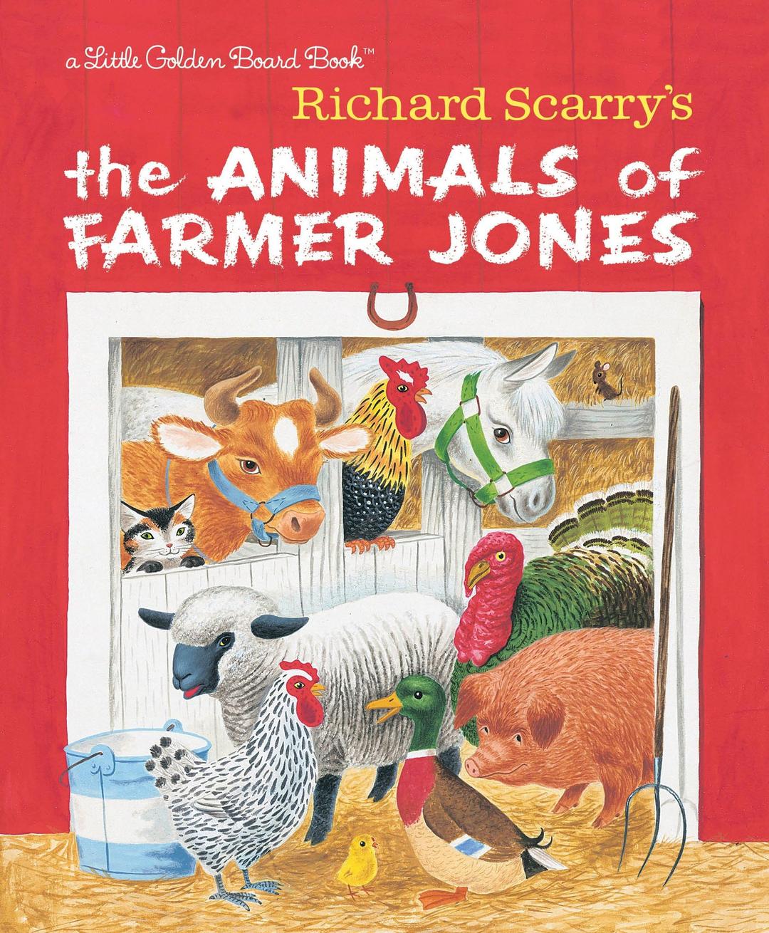 Richard Scarry's The Animals of Farmer Jones (Little Golden Board Book)