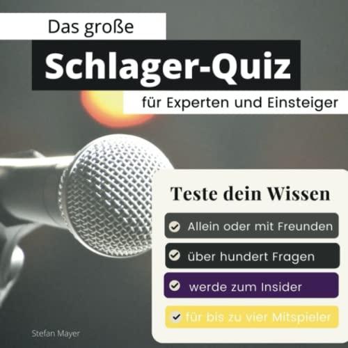 Das große Schlager-Quiz für Experten und Einsteiger: Teste dein Wissen. Die besten Fragen über Schlagermusik, Volksmusik, Pop und ihre Songs. Das perfekte Geschenk zum Geburtstag und zu Weihnachten