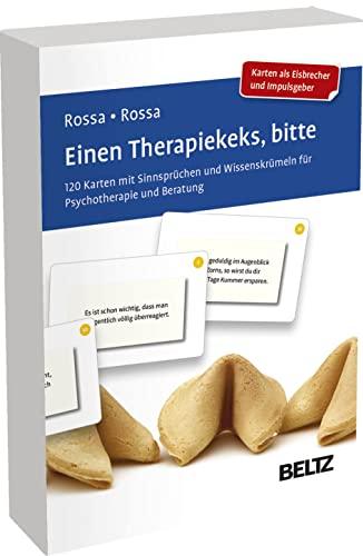 Einen Therapiekeks, bitte: 111 Karten mit Sinnsprüchen und Wissenskrümeln für Psychotherapie und Beratung. Mit 12-seitigem Booklet in stabiler Box. Kartenformat 9,8 cm x 14,3 cm (Beltz Therapiekarten)