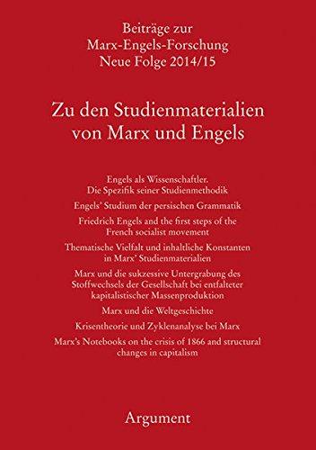 Zu den Studienmaterialien von Marx und Engels (Beiträge zur Marx-Engels-Forschung)