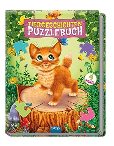 Puzzlebuch "Tiergeschichten": 4 Puzzles, 12-teilig mit Farbvorlagen