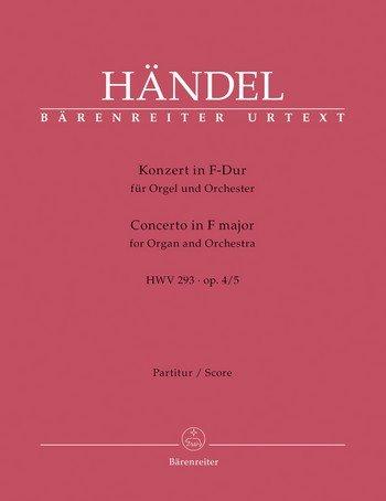 Konzert F-Dur op.4,5 : für Orgel und Orchester