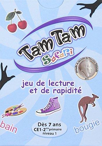 Tam tam safari : jeu de lecture et de rapidité : dès 7 ans, CE1-2e primaire, niveau 1