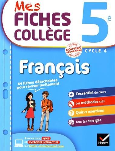 Français 5e, cycle 4