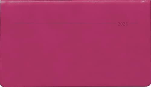 Quertimer Touch rosa 2023 - Taschenkalender 15,6x9 cm - seperates Adressheft - Weekly - 128 Seiten - Quer-Planer - Alpha Edition