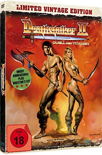 Deathstalker 2 - Duell der Titanen - uncut Vintage Edition (+ DVD) - Mediabook, limitiert auf 1.500 Stück, inkl. Booklet, HD neu abgetastet [Blu-ray]