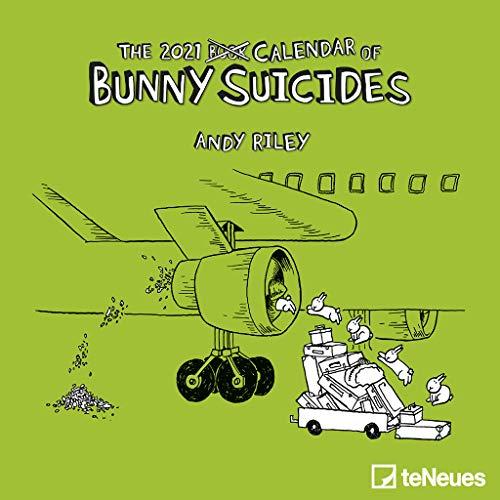 Bunny Suicides 2021 - Wand-Kalender - Mini-Broschürenkalender - 17,5x17,5 - 17,5x35 geöffnet - Cartoon