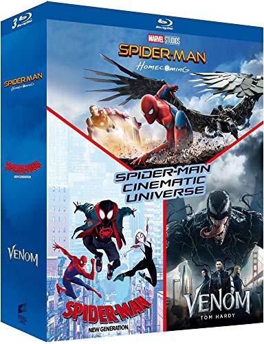 Coffret spider-man cinematic universe 3 films : homecoming ; new generation ; venom [Blu-ray] [FR Import]