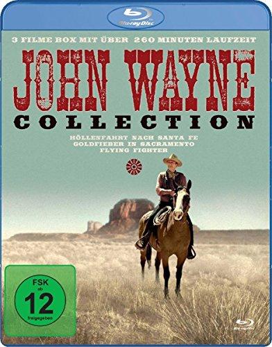 John Wayne Collection - 3 Filme mit über 260 Minuten Laufzeit (Höllenfahrt nach Santa Fe, Goldfieber in Sacramento, Flying Fighter) [Blu-ray]