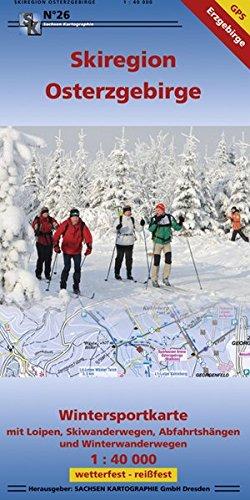 Wintersportkarte Skiregion Osterzgebirge: Wintersportkarte mit Loipen, Skiwanderwegen, Abfahrtshängen und Winterwanderwegen 1:33 000 GPS-fähig wetterfest-reißfest