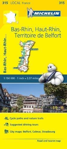 Bas-Rhin, Haut-Rhin, Territoire de Belfort - Michelin Local Map 315 (Michelin Map)