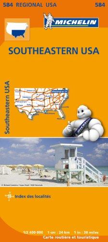 USA SOUTHEAST 11584 CARTE ' REGIONAL ' MICHELIN KAART