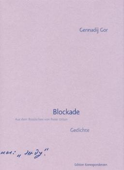 Blockade: Gedichte