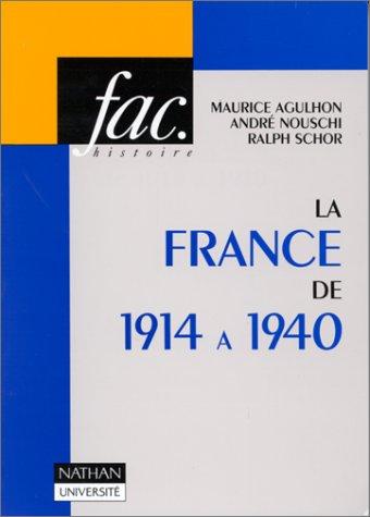 La France de 1914 à 1940