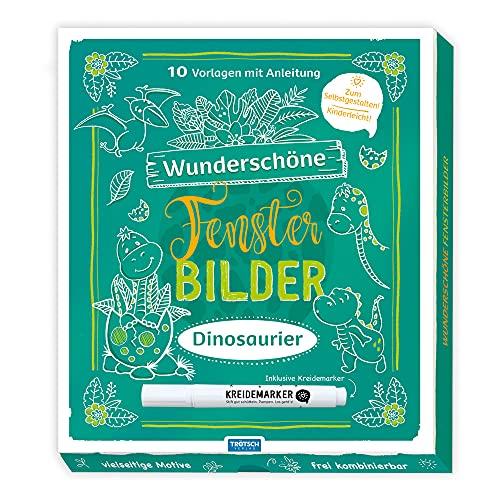 Trötsch Wunderschöne Fensterbilder mit Kreidemarker Mappe mit Vorlagen und Kreidemarker Dinosaurier: Fensterbilderbuch Beschäftigungsbuch: ... ... Kreidemarker Vorlagenmappe Fensterdeko