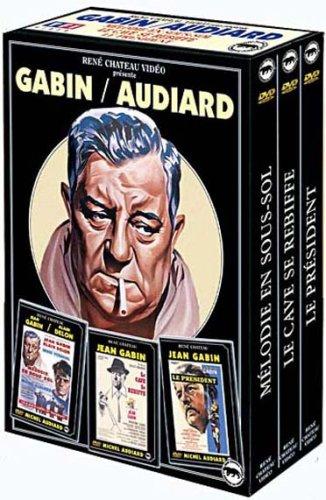 Coffret gabin - audiard : mélodie en sous-sol ; le président ; le cave se rebiffe [FR Import]