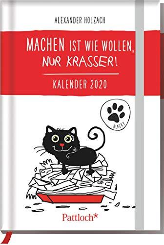 Blacky: Machen ist wie wollen, nur krasser - Taschenkalender 2020: Terminkalender m. Wochenkalendarium, Ferientermine & Jahresübersichten 2020/2021, ... Gummi- u. Leseband, 10,0 x 14,5 cm