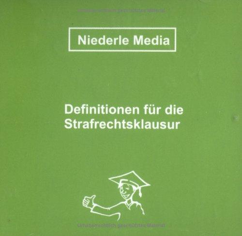 Definitionen für die Strafrechtsklausur. Audio-CD