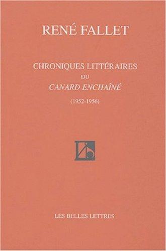 Chroniques littéraires du Canard enchaîné : 1952-1956