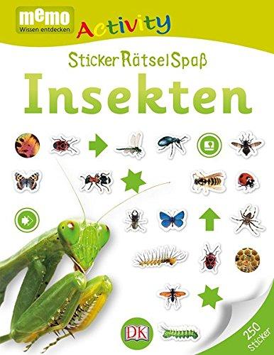 memo Activity. StickerRätselSpaß Insekten