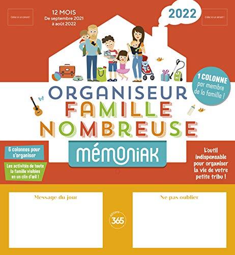 Organiseur famille nombreuse 2022 : de septembre 2021 à août 2022