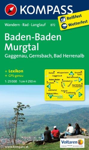 Baden-Baden - Murgtal - Gaggenau - Gernsbach - Bad Herrenalb: Wanderkarte mit Aktiv Guide, Radwegen und Loipen. GPS-genau.1:25000 (KOMPASS-Wanderkarten)