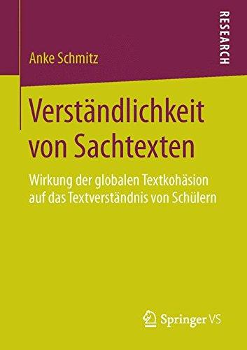 Verständlichkeit von Sachtexten: Wirkung der globalen Textkohäsion auf das Textverständnis von Schülern