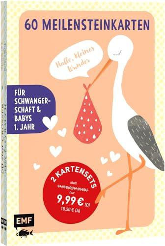 Hallo, kleines Wunder: 60 Meilensteinkarten für Schwangerschaft und Babys erstes Jahr |: 2 Karten-Sets im Bundle