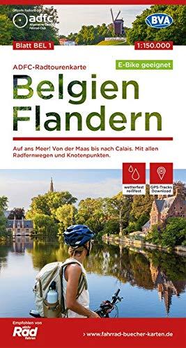 ADFC-Radtourenkarte BEL 1 Belgien Flandern,1:150.000, reiß- und wetterfest, GPS-Tracks Download - E-Bike geeignet: Auf ans Meer! Von der Maas bis nach ... Knotenpunkten. (ADFC-Radtourenkarte 1:150000)