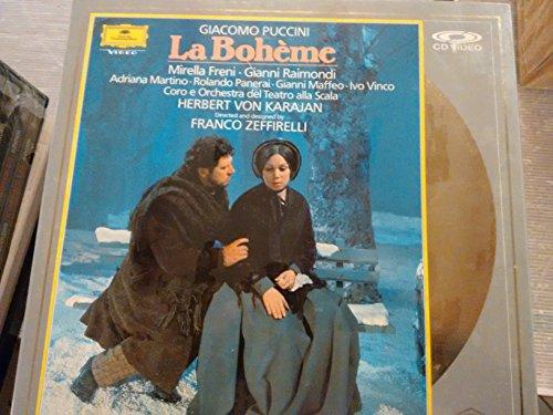 Laser Disc/CD VIDEO-La Boheme - regia Franco Zeffirelli-PUCCINI Giacomo (Italia); Zeffirelli Franco (regia - stage director)-BADIOLI Carlo (baritono); FRENI Mirella (soprano); KARAJAN Herbert von (dir); MAFFEO Gianni; MARTINO Adriana; PANERAI Rolando (bar