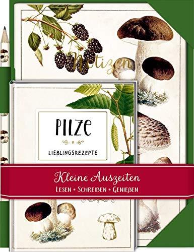 Kleine Auszeiten: Pilze: Buch mit Notizheft und Bleistift