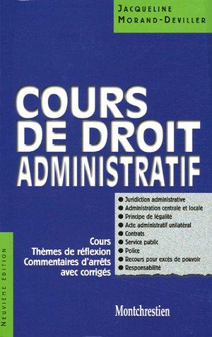 Cours de droit administratif