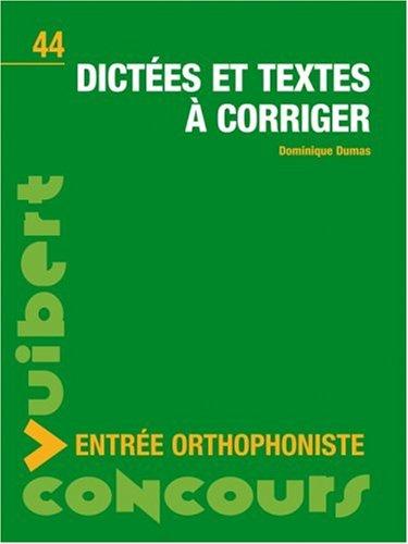 Dictées et textes à corriger