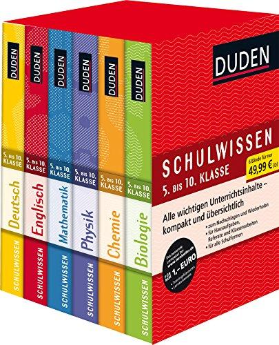 Duden Schulwissen 5. bis 10. Klasse (6 Bände): Alle wichtigen Unterrichtsinhalte - kompakt und übersichtlich