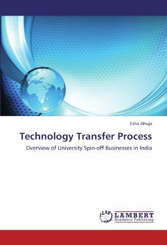 Technology Transfer Process: Overview of University Spin-off Businesses in India