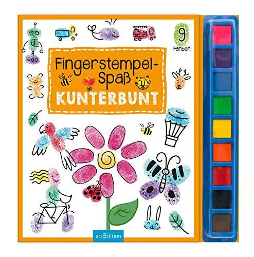 Fingerstempel-Spaß Kunterbunt: mit 9 Stempelfarben