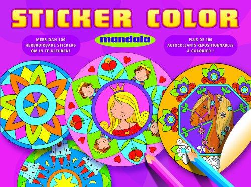 Sticker color mandala : meer dan 100 herbruikbare stickers om in te kleuren !. Plus de 100 autocollants repositionnables à colorier !