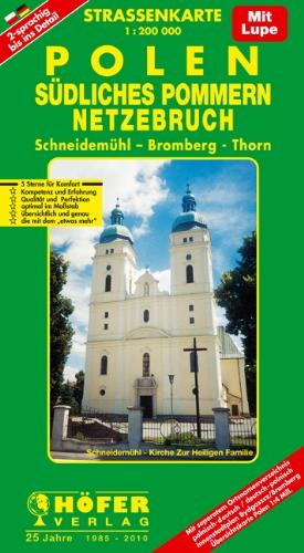 Höfer Straßenkarten, Polen, Südliches Pommern, Netzebruch: Schneidemühl - Bromberg - Thorn. 2-sprachig. Mit separatem Ortsnamenverzeichnis und Innenstadtplan von Bydgoszcz/Bromberg