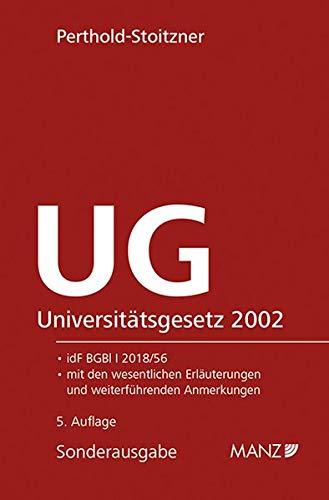 Universitätsgesetz 2002 - UG (Manzsche Sonder-Gesetzausgaben)