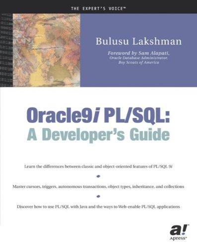 Oracle9i PL/SQL: A Developer's Guide (Expert's Voice)