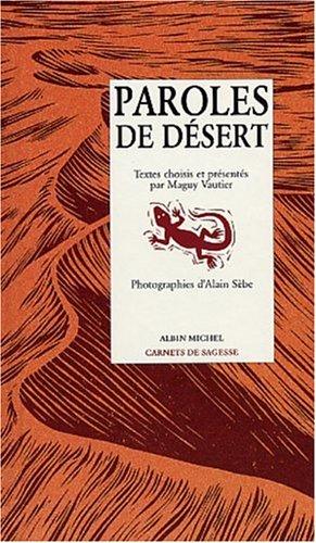 Paroles de désert