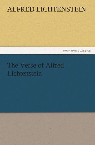 The Verse of Alfred Lichtenstein (TREDITION CLASSICS)