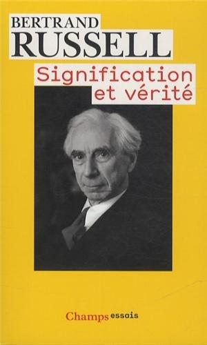 Signification et vérité