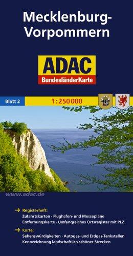 ADAC Bundesländerkarte Mecklenburg-Vorpommern 1:250.000