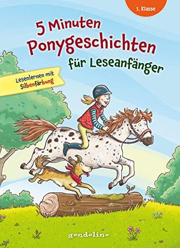 5 Minuten Ponygeschichten für Leseanfänger, 1. Klasse - Lesenlernen mit Silbenfärbung: Erstlesebuch mit farbiger Silbentrennung ab 6 Jahren